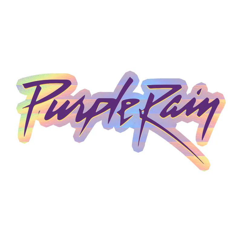Prince - Purple Rain - Holographic Vinyl Sticker - Custom Size