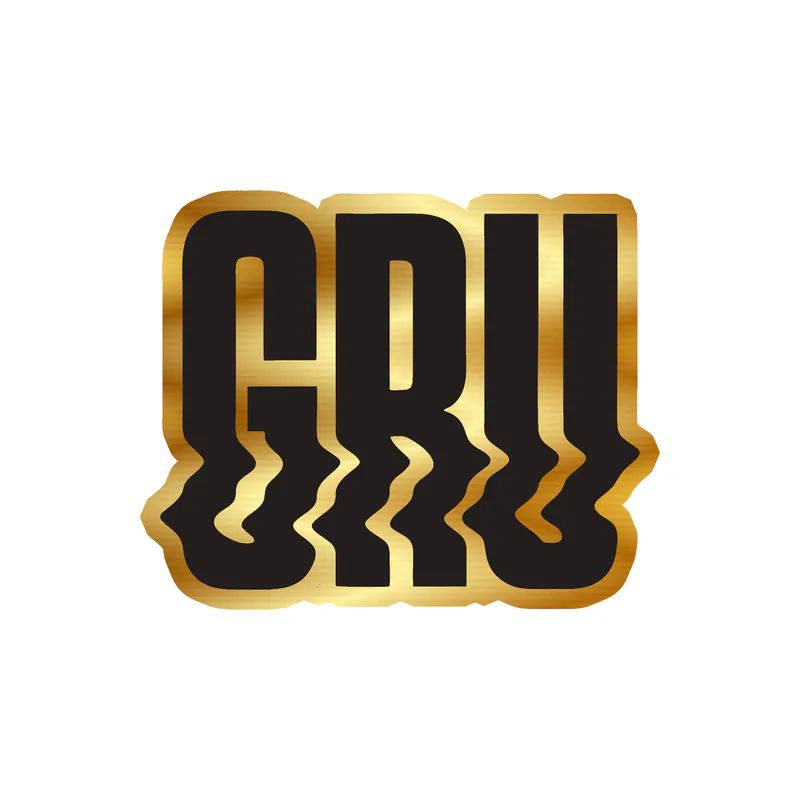 Despicable Me - Gru Name in Black - Gold Chrome Vinyl Sticker - Custom Size