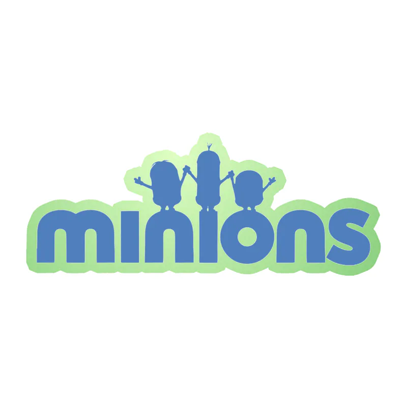 Despicable Me - Minions in Blue - Glow in the Dark Vinyl Sticker - Custom Size