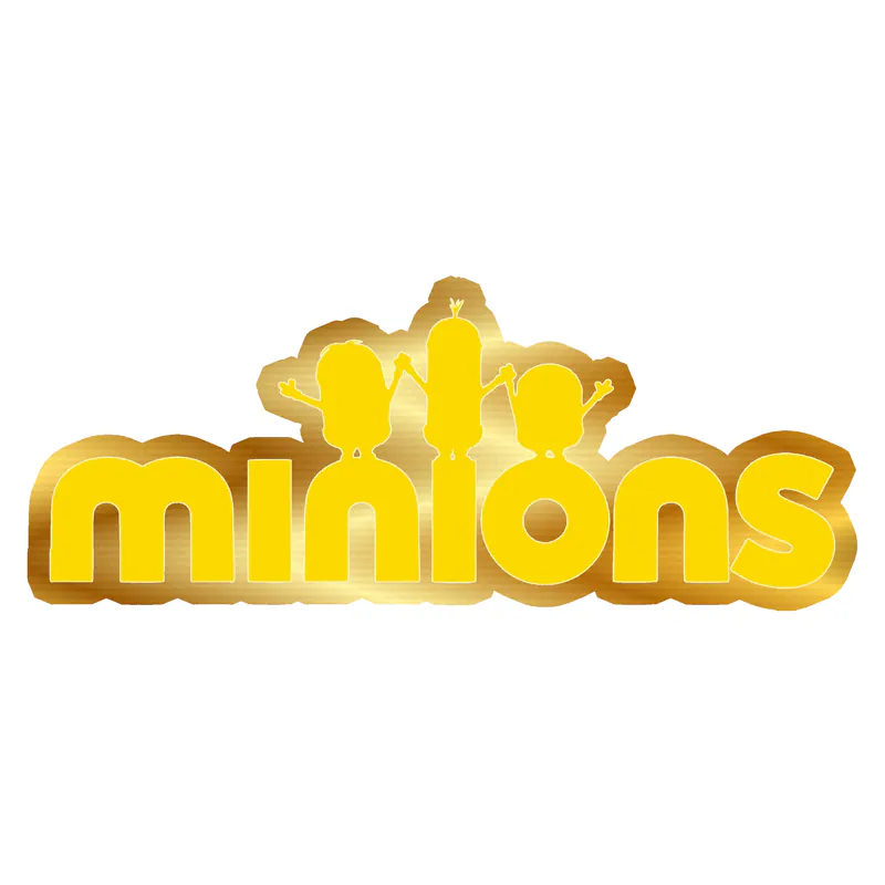Despicable Me - Minions in Yellow - Gold Chrome Vinyl Sticker - Custom Size