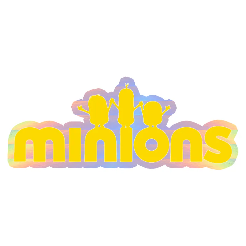 Despicable Me - Minions in Yellow - Holographic Vinyl Sticker - Custom Size