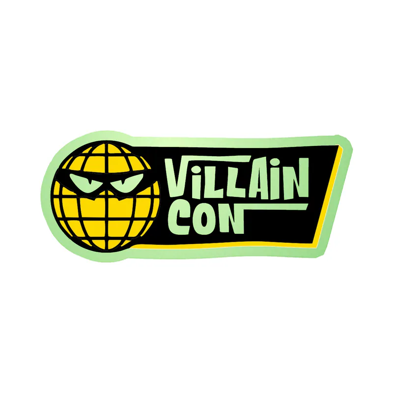 Despicable Me - Villain Con Logo - Glow in the Dark Vinyl Sticker - Custom Size