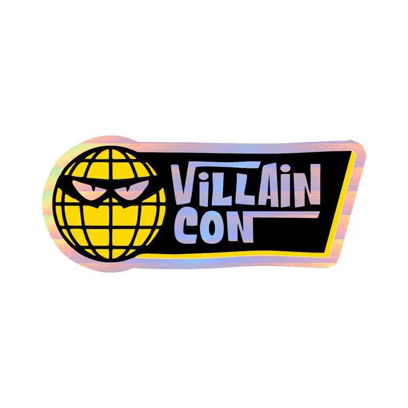 Despicable Me - Villain Con Logo - Holographic Vinyl Sticker - Custom Size