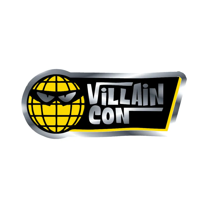 Despicable Me - Villain Con Logo - Silver Chrome Vinyl Sticker - Custom Size