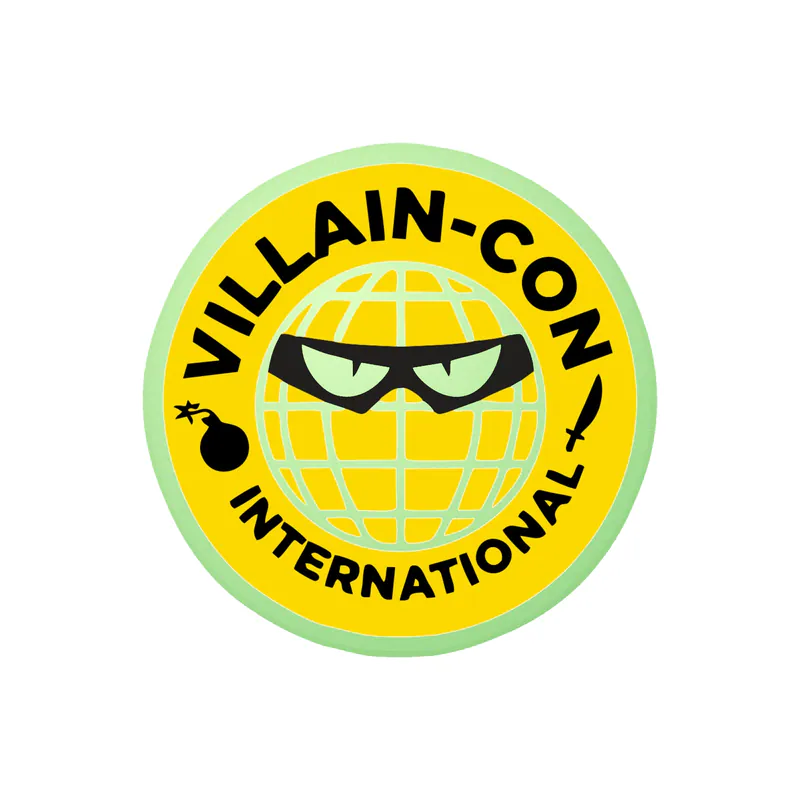 Despicable Me - Villain Con Logo 2 - Glow in the Dark Vinyl Sticker - Custom Size