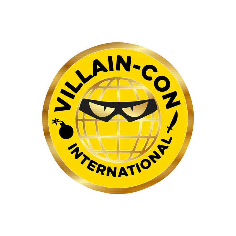 Despicable Me - Villain Con Logo 2 - Gold Chrome Vinyl Sticker - Custom Size