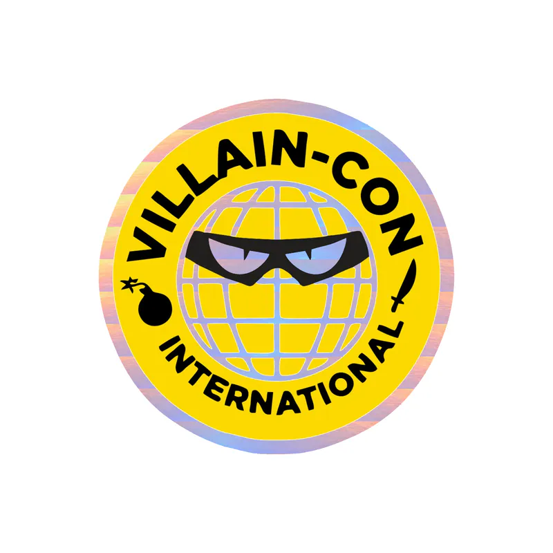 Despicable Me - Villain Con Logo 2 - Holographic Vinyl Sticker - Custom Size