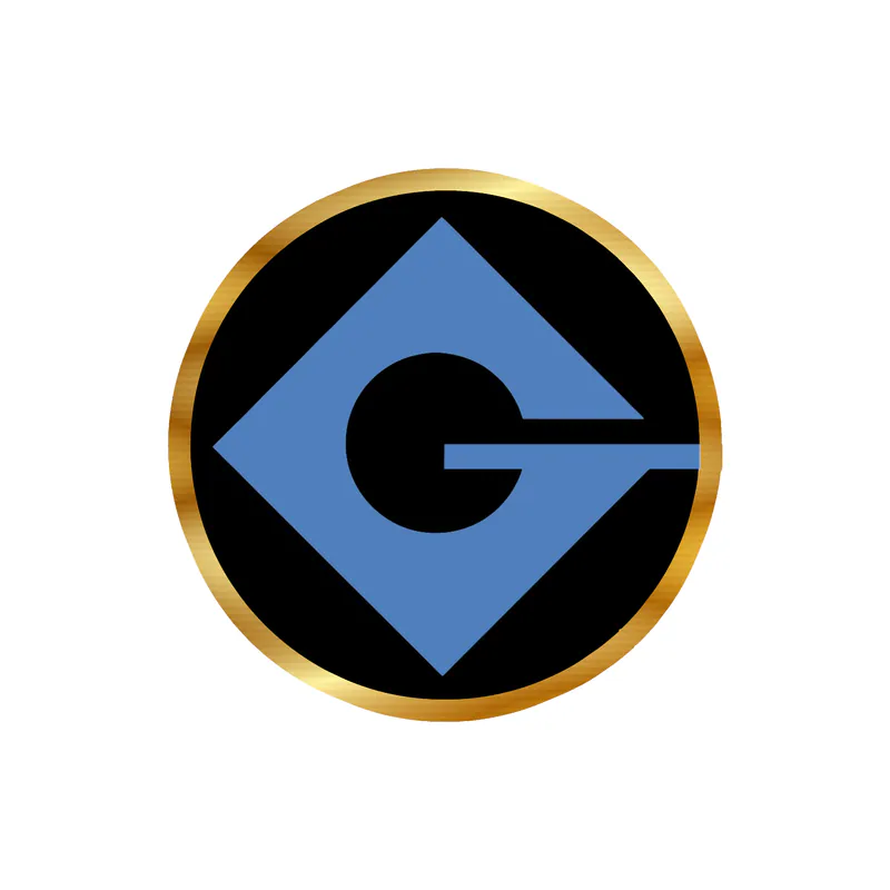 Despicable Me - Gru Logo - Gold Chrome Vinyl Sticker - Custom Size