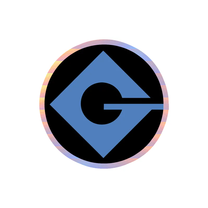 Despicable Me - Gru Logo - Holographic Vinyl Sticker - Custom Size