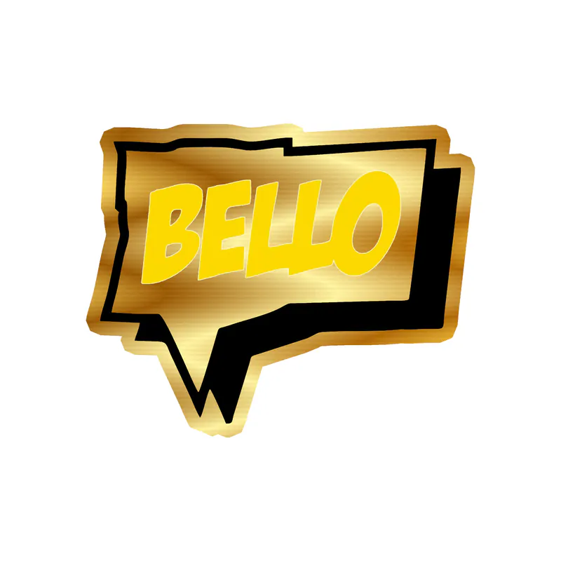 Despicable Me - Bello - Gold Chrome Vinyl Sticker - Custom Size