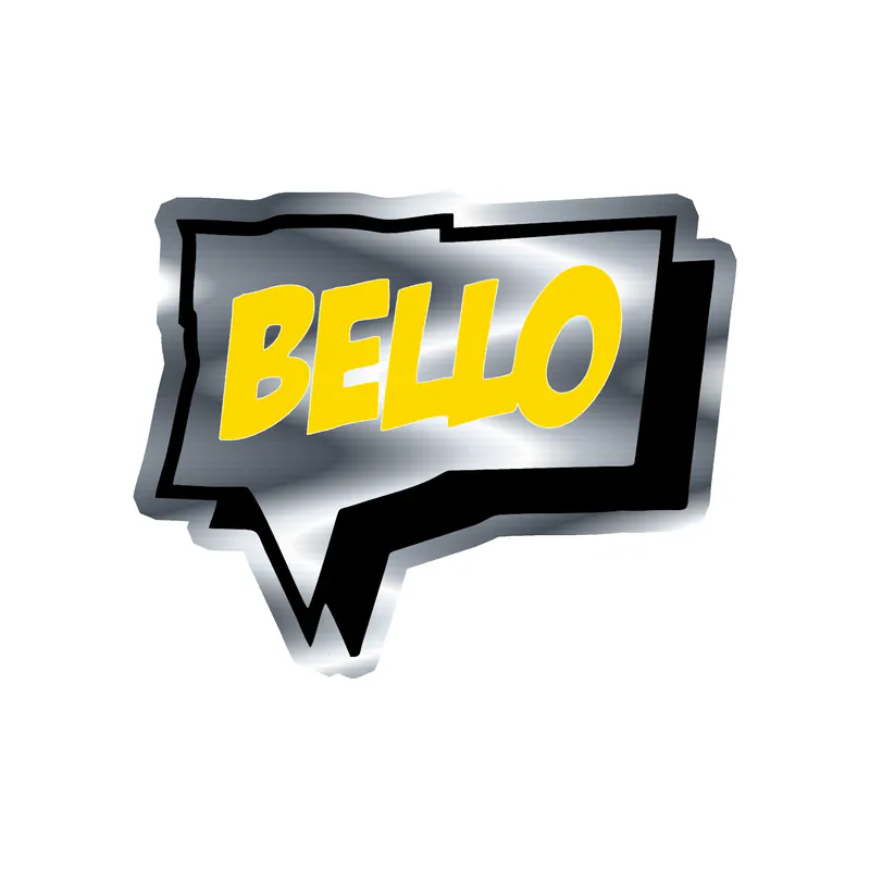 Despicable Me - Bello - Silver Chrome Vinyl Sticker - Custom Size