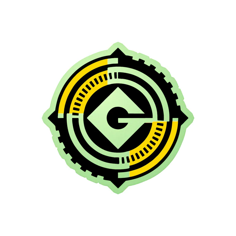 Despicable Me - Gru Logo 2 - Glow in the Dark Vinyl Sticker - Custom Size