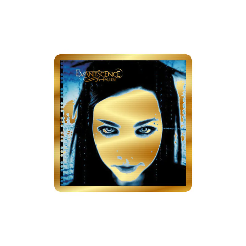 Evanescence - Fallen Album Cover - Gold Chrome Vinyl Sticker - Custom Size