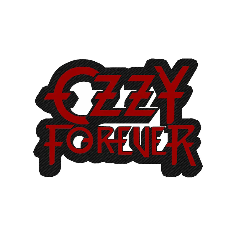 Ozzy Osbourne - Ozzy Forever White & Black - Carbon Fiber Vinyl Sticker - Custom Size