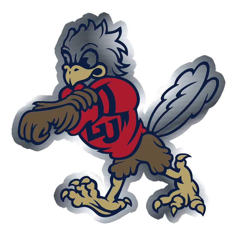 Liberty Flames Sparky The Eagle - Silver Chrome Vinyl Sticker - Custom Size