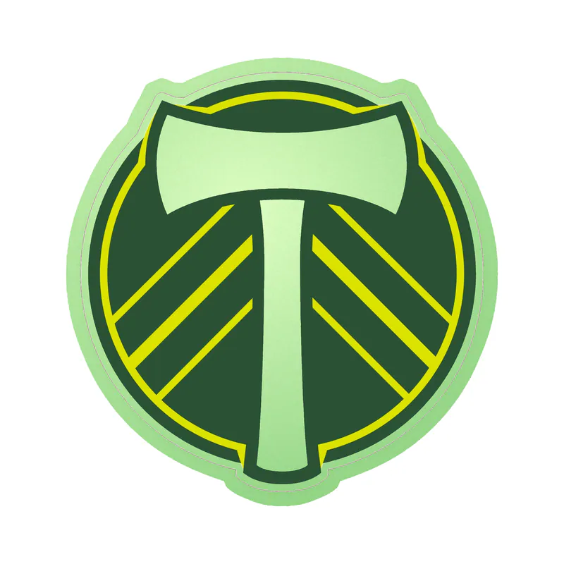 Portland Timbers - Logo - Glow in the Dark Vinyl Sticker - Custom Size