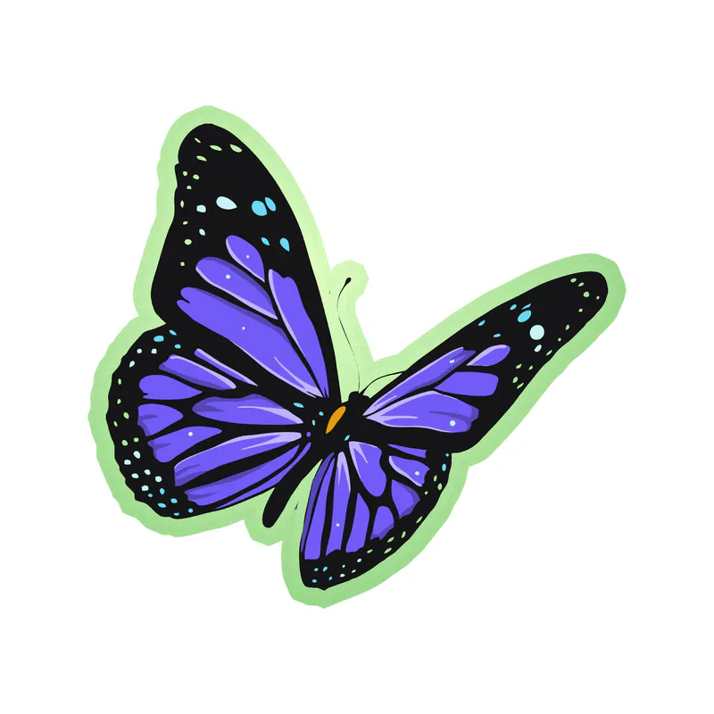 Butterfly - Glow in the Dark Vinyl Decal