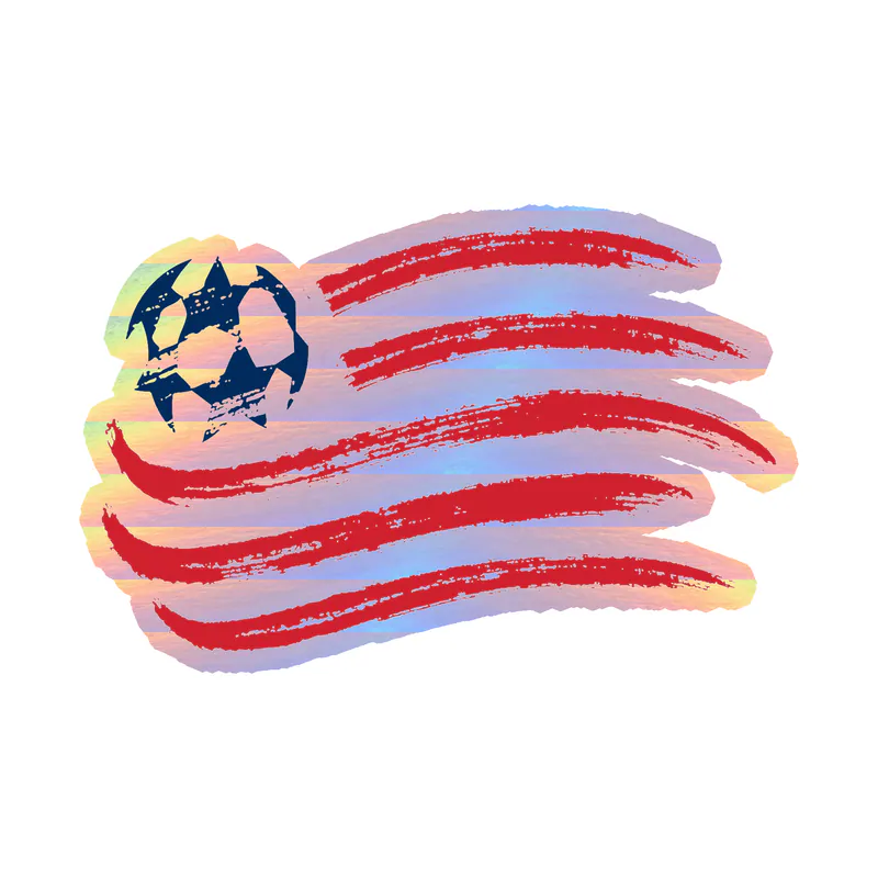 New England Revolution - Logo - Holographic Vinyl Sticker - Custom Size