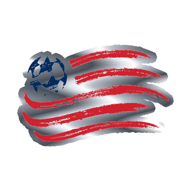 New England Revolution - Logo - Silver Chrome Vinyl Sticker - Custom Size