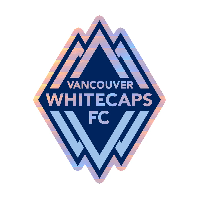 Vancouver Whitecaps FC - Logo - Holographic Vinyl Sticker - Custom Size