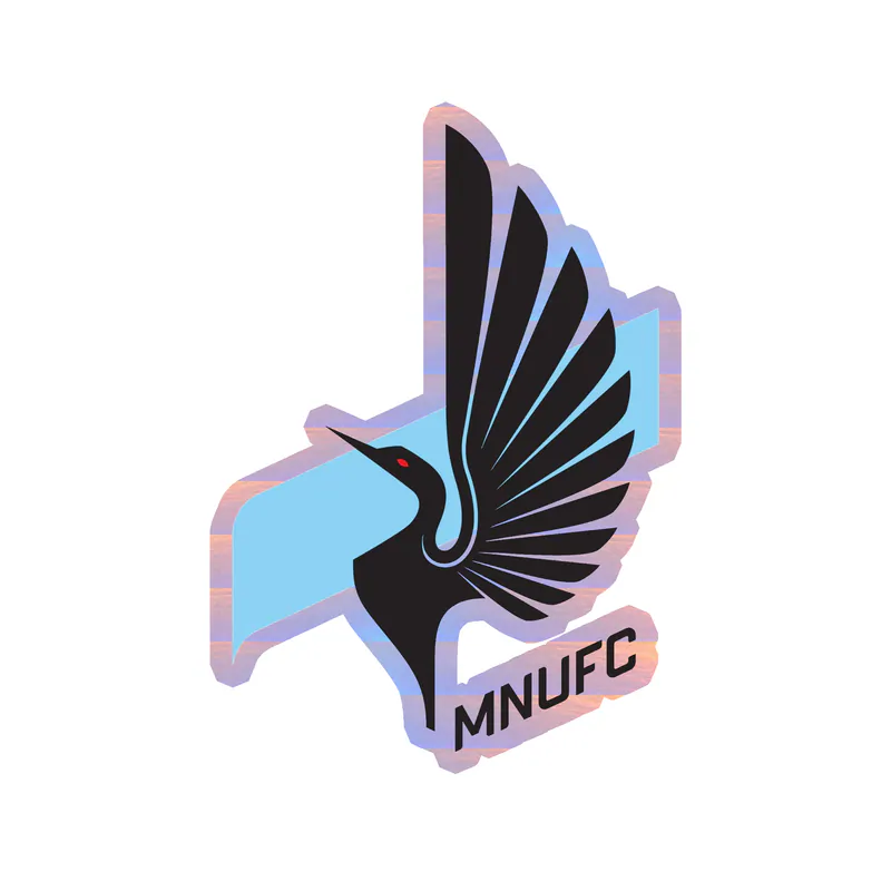 Minnesota United FC - Logo - Holographic Vinyl Sticker - Custom Size