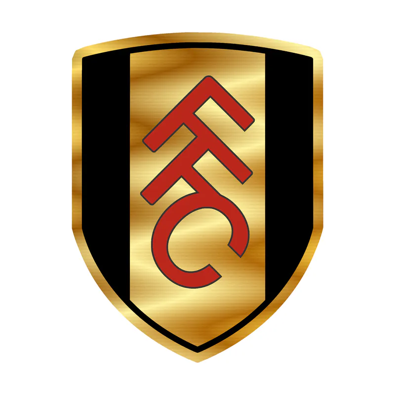 Fulham FC - Logo - Gold Chrome Vinyl Sticker - Custom Size