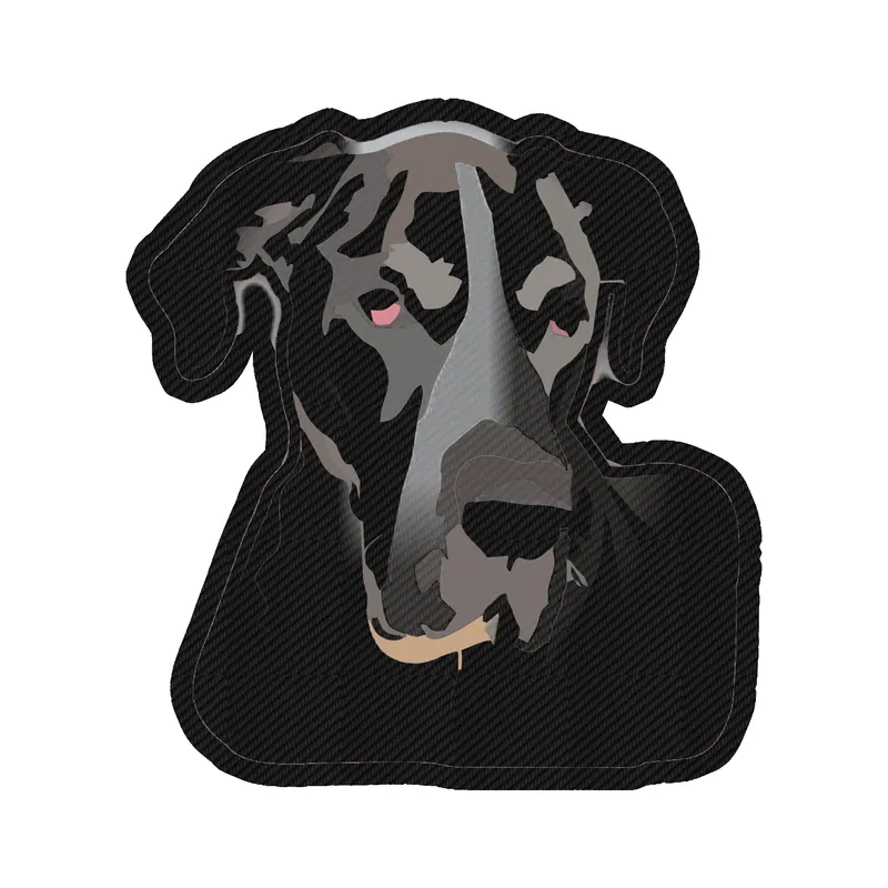 Great Dane - Carbon Fiber Vinyl Sticker - Custom Size