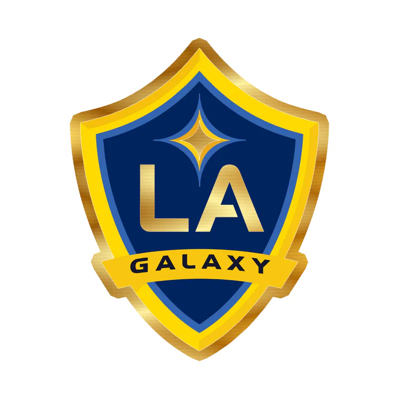 LA Galaxy- Logo - Gold Chrome Vinyl Sticker - Custom Size