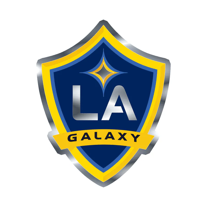 LA Galaxy- Logo - Silver Chrome Vinyl Sticker - Custom Size
