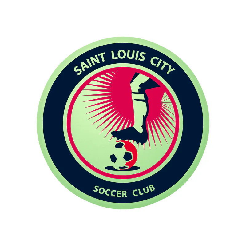St. Louis City SC - Circle with Name - Glow in the Dark Vinyl Sticker - Custom Size
