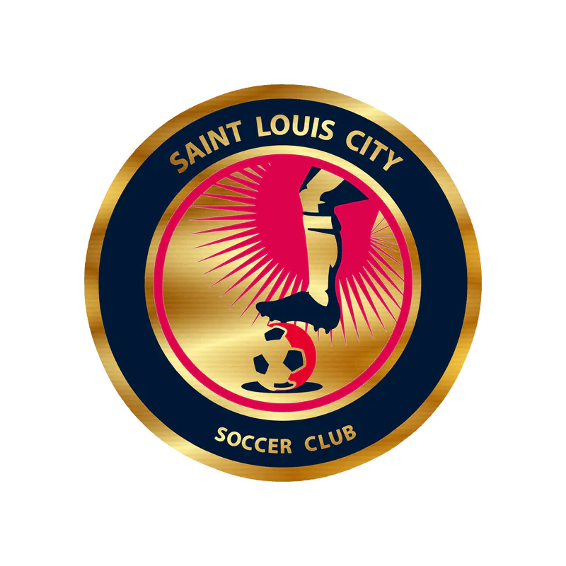 St. Louis City SC - Circle with Name - Gold Chrome Vinyl Sticker - Custom Size