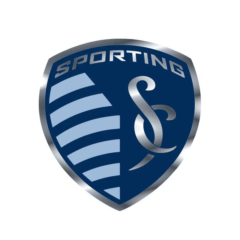 Sporting Kansas City - Logo - Silver Chrome Vinyl Sticker - Custom Size