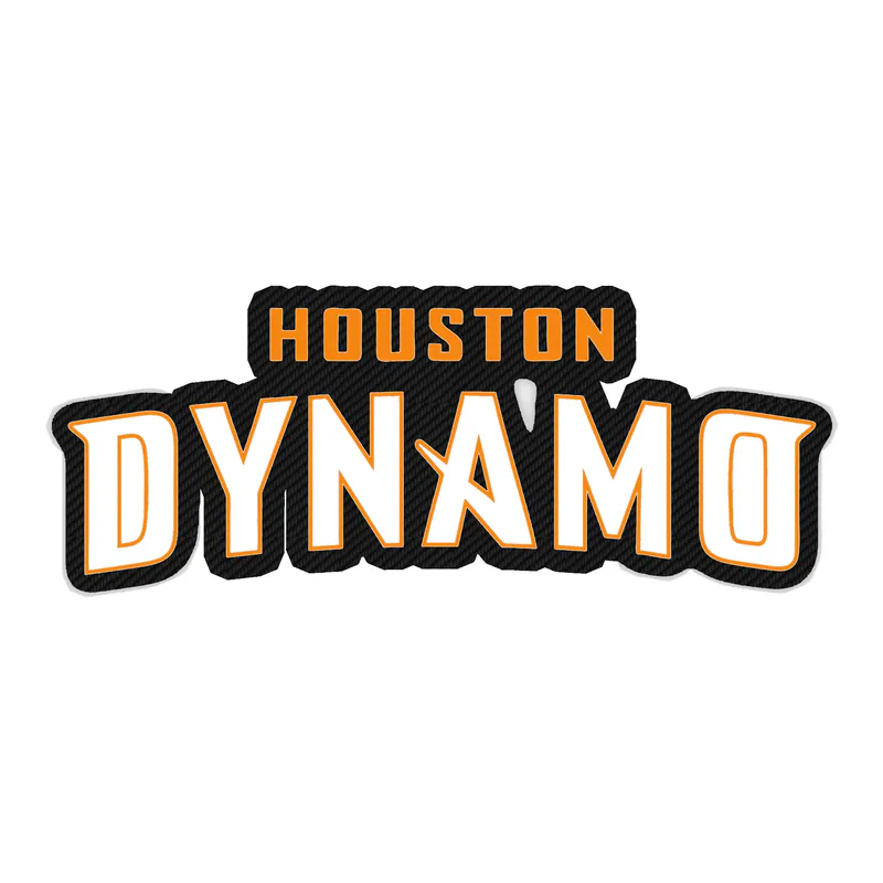 Houston Dynamo - Name - Carbon Fiber Vinyl Sticker - Custom Size