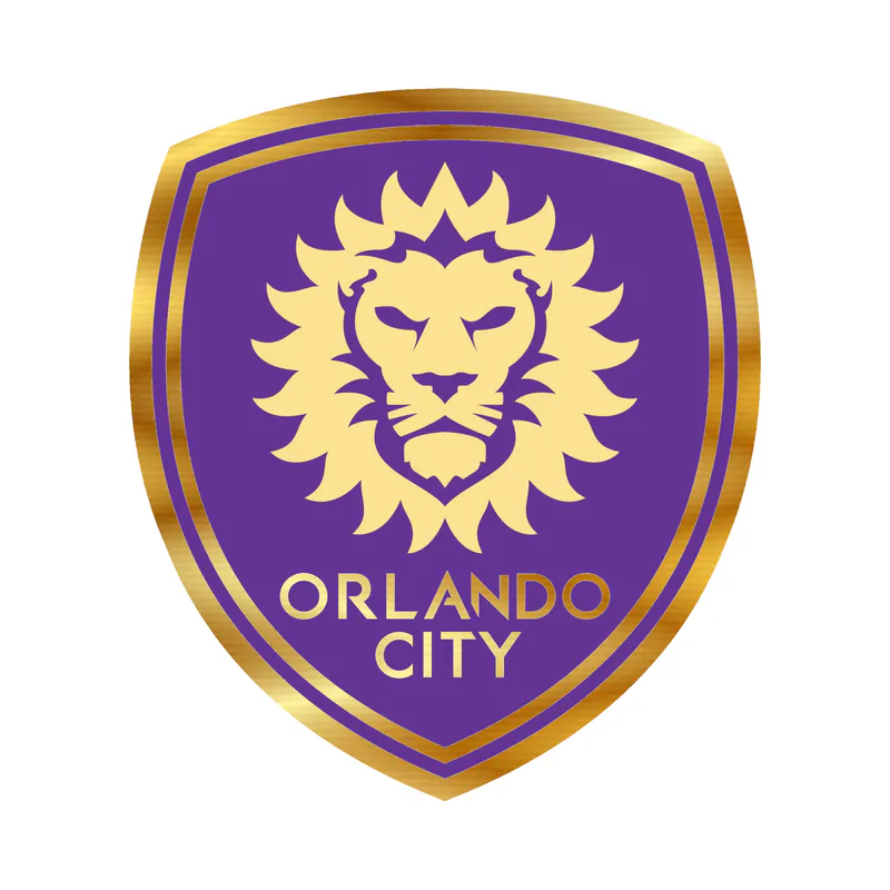 Orlando City SC - Logo - Gold Chrome Vinyl Sticker - Custom Size