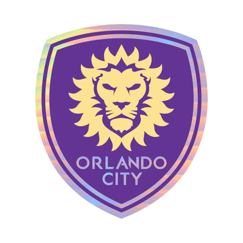Orlando City SC - Logo - Holographic Vinyl Sticker - Custom Size