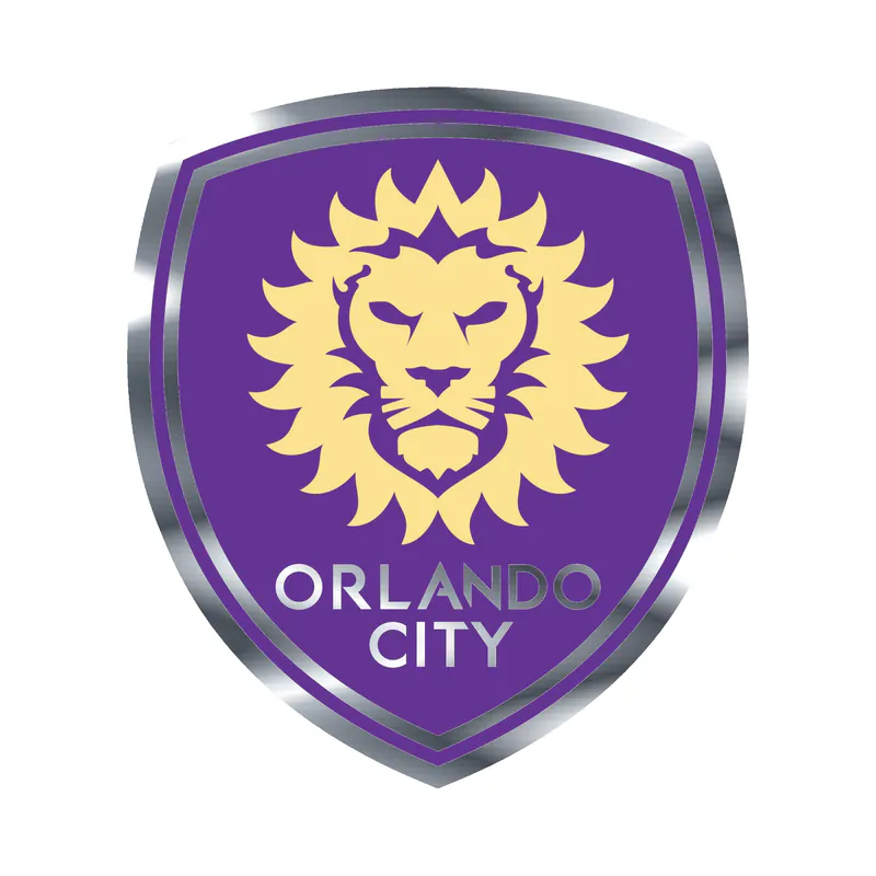 Orlando City SC - Logo - Silver Chrome Vinyl Sticker - Custom Size