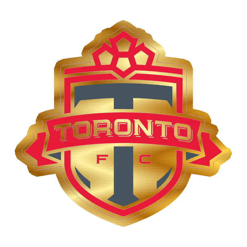 Toronto FC - Logo - Gold Chrome Vinyl Sticker - Custom Size