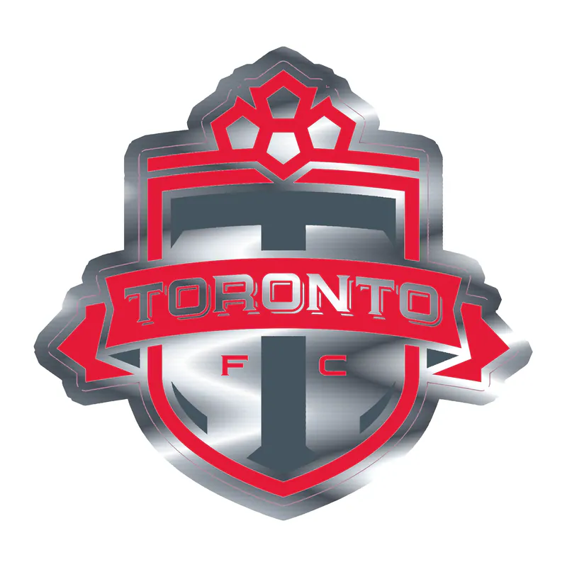 Toronto FC - Logo - Silver Chrome Vinyl Sticker - Custom Size