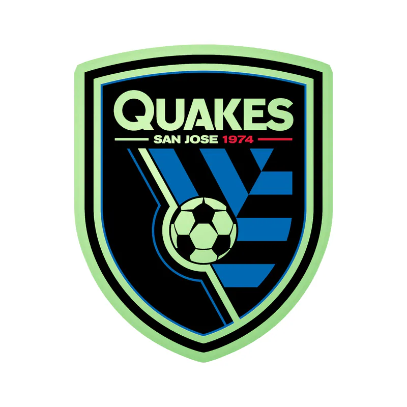 San Jose Earthquakes - Logo - Glow in the Dark Vinyl Sticker - Custom Size
