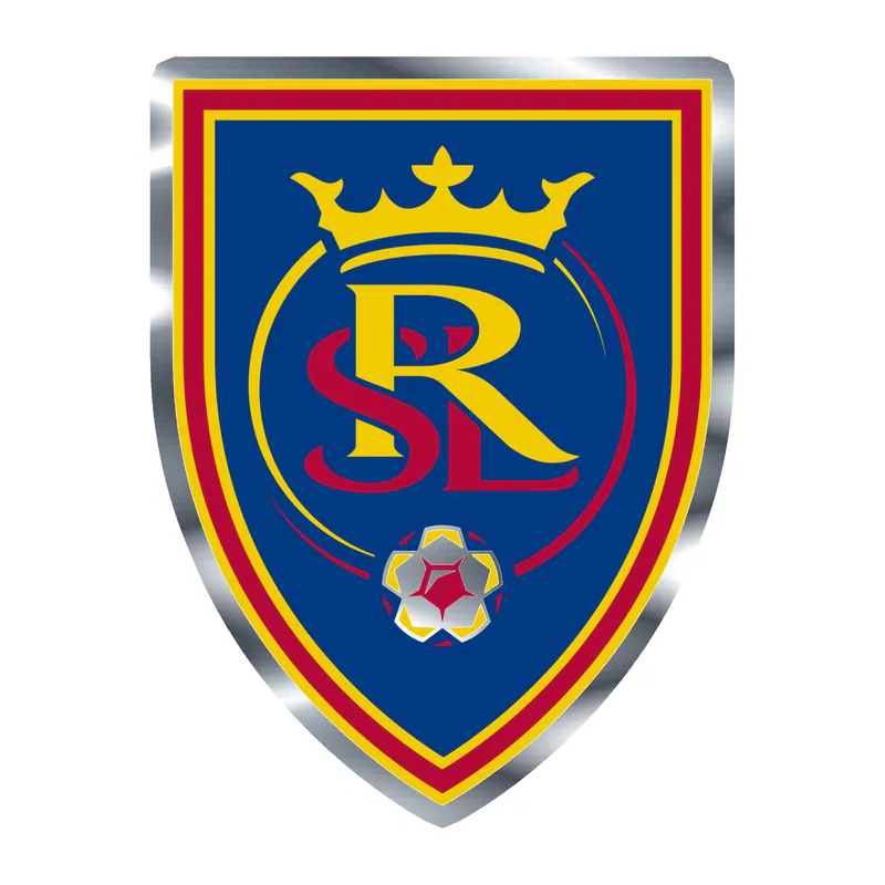 Real Salt Lake - Logo - Silver Chrome Vinyl Sticker - Custom Size