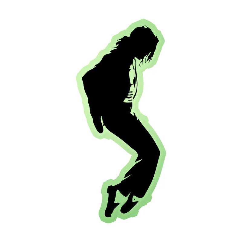 Michael Jackson Glow in the Dark Vinyl Decal - Custom Size