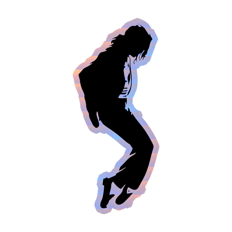 Michael Jackson Holographic Vinyl Decal - Custom Size