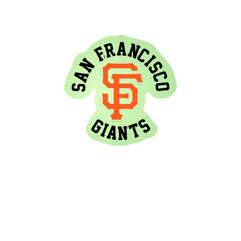 San Francisco Giant - SP With Name - Glow in the Dark Vinyl Sticker - Custom Size
