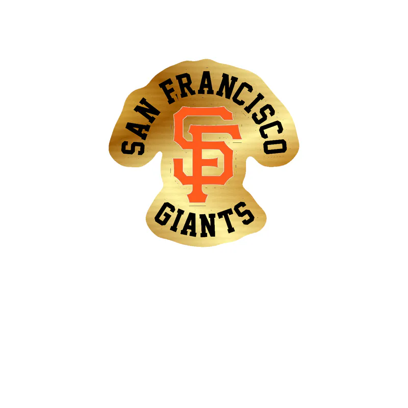 San Francisco Giant - SP With Name - Gold Chrome Vinyl Sticker - Custom Size