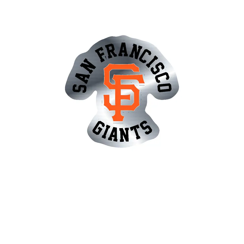 San Francisco Giant - SP With Name - Silver Chrome Vinyl Sticker - Custom Size