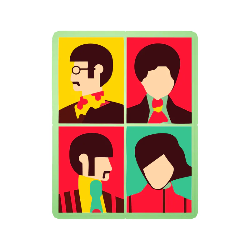 The Beatles Glow in the Dark Vinyl Decal - Custom Size