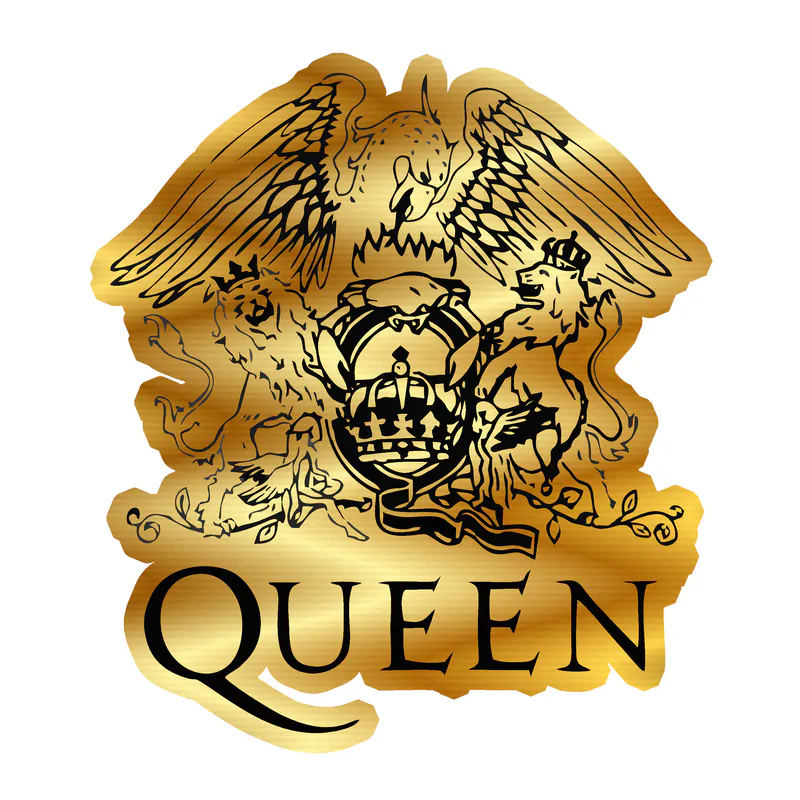 Queen Gold Chrome Vinyl Decal - Custom Size