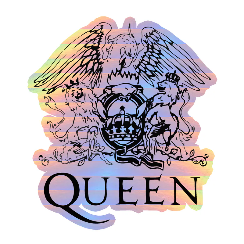 Queen Holographic Vinyl Decal - Custom Size