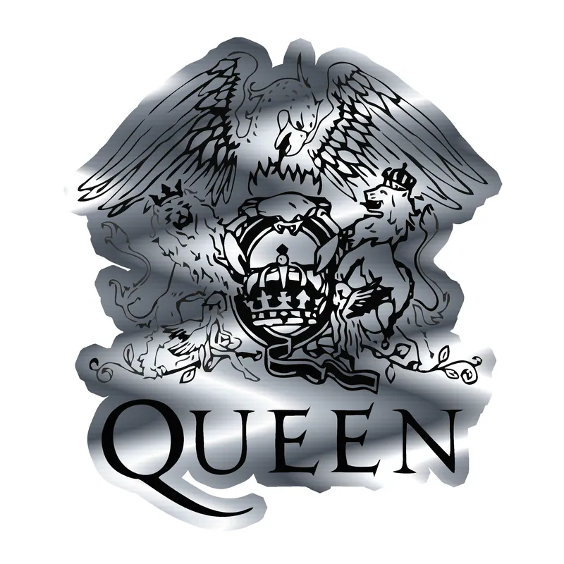 Queen Silver Chrome Vinyl Decal - Custom Size