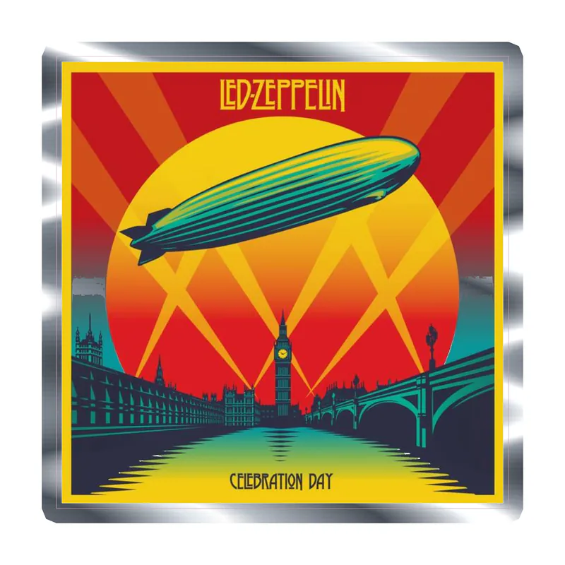 Led Zeppelin Album Cover Silver Chrome Vinyl Decal - Custom Size